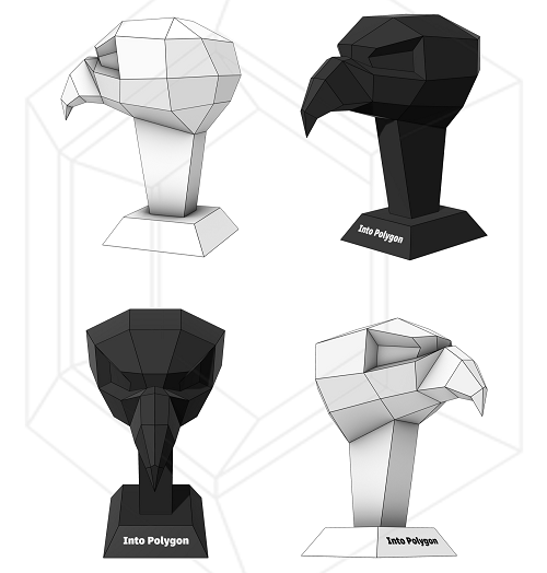 DXF سردیس عقاب فلزی بهمراه نقشه ساخت - تصویر 2